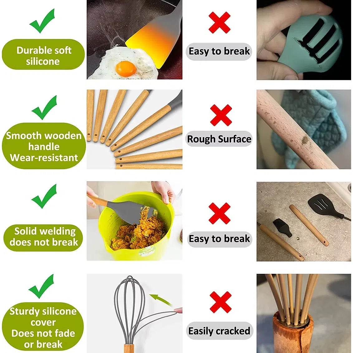 Silicone Kitchen Utensils Set